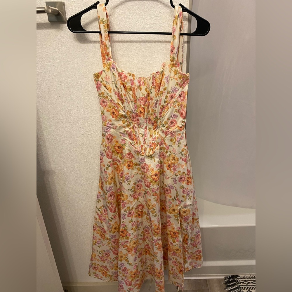House of CB Floral Dress - Pink and Yellow